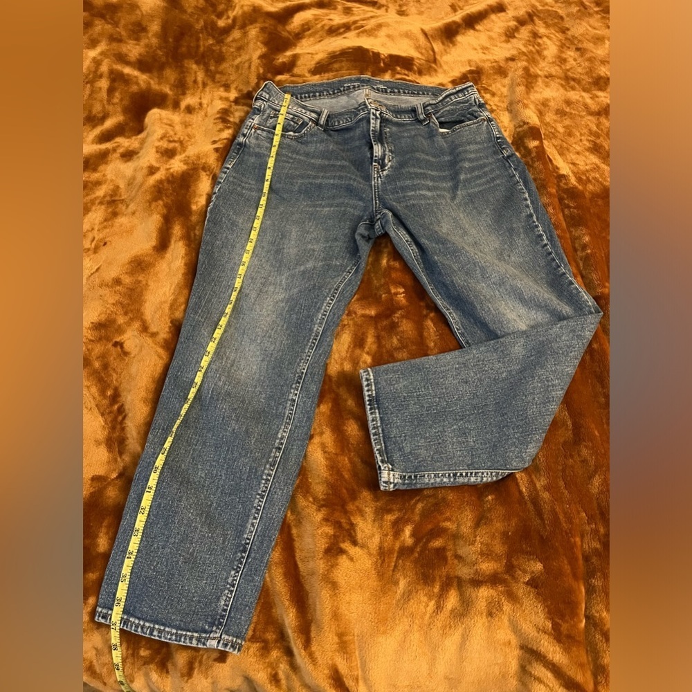 Old Navy Jeans Womens Blue Sz 14 Mid Rise Pants Stretch Boyfriend Ladies Denim